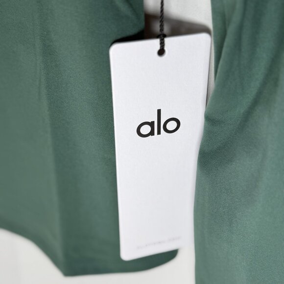 ALO Yoga Softsculpt 1/4 Zip Longsleeve NWT Clover Green - Picture 4 of 10